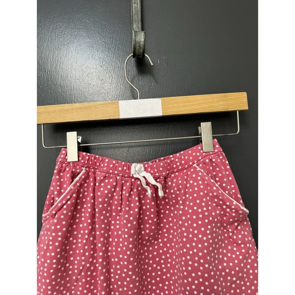 Hanna Andersson girls Sz 130 (8) pink white polka dot skirt